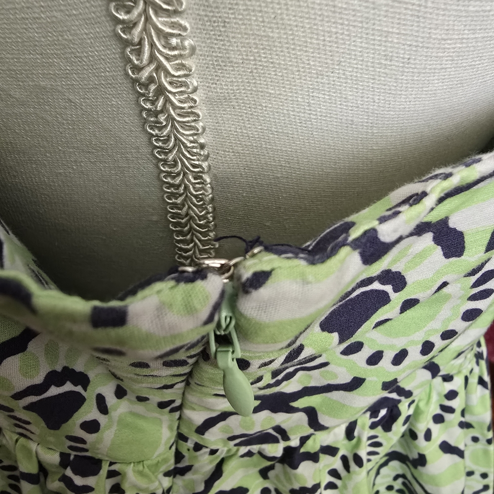 Anthropologie Maeve Blue, Green and White Mini Dress - Picture 8 of 14